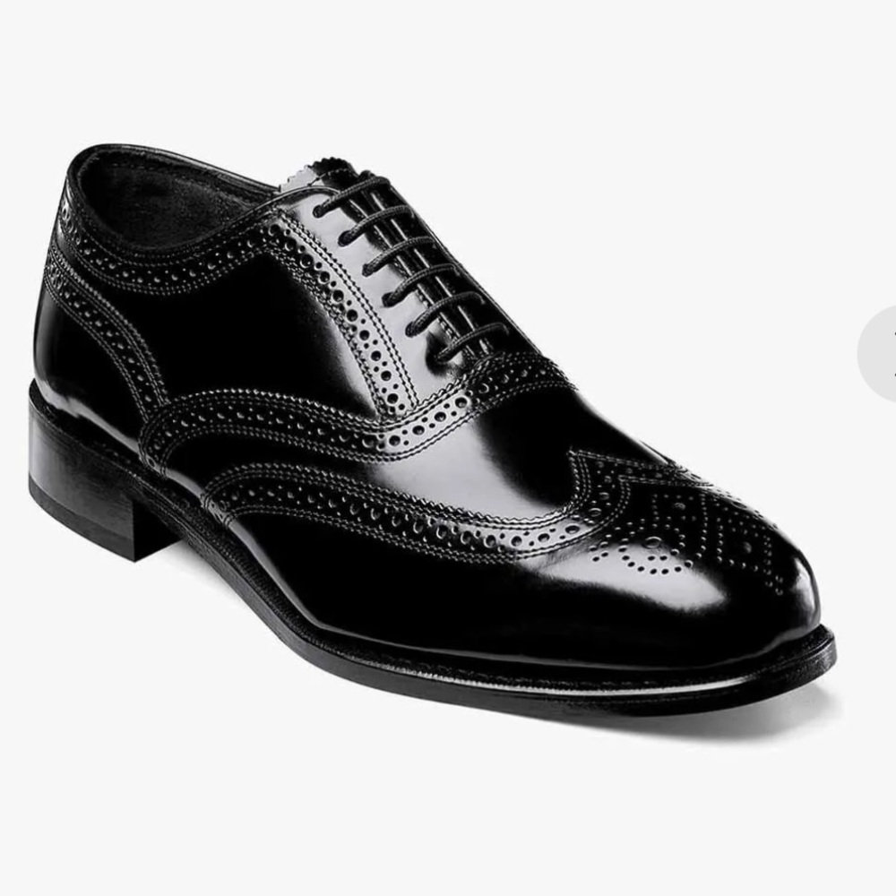 Florsheim Black Lexington Wingtip Oxfords 8.5 Wide Men’s dress shoes